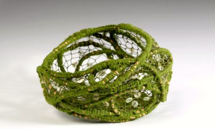 A new exhibit at the Maude Kerns Art Center gives “basket-weaving” a whole new meaning