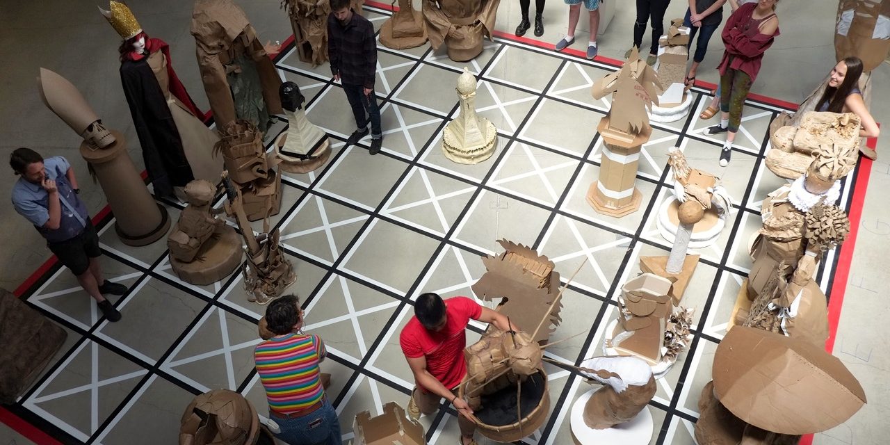 Chess pieces as art? A class at LCC has created a set from cardboard and paper, and they’re fantastic. But don’t delay — the exhibit in Building 10 ends on June 8