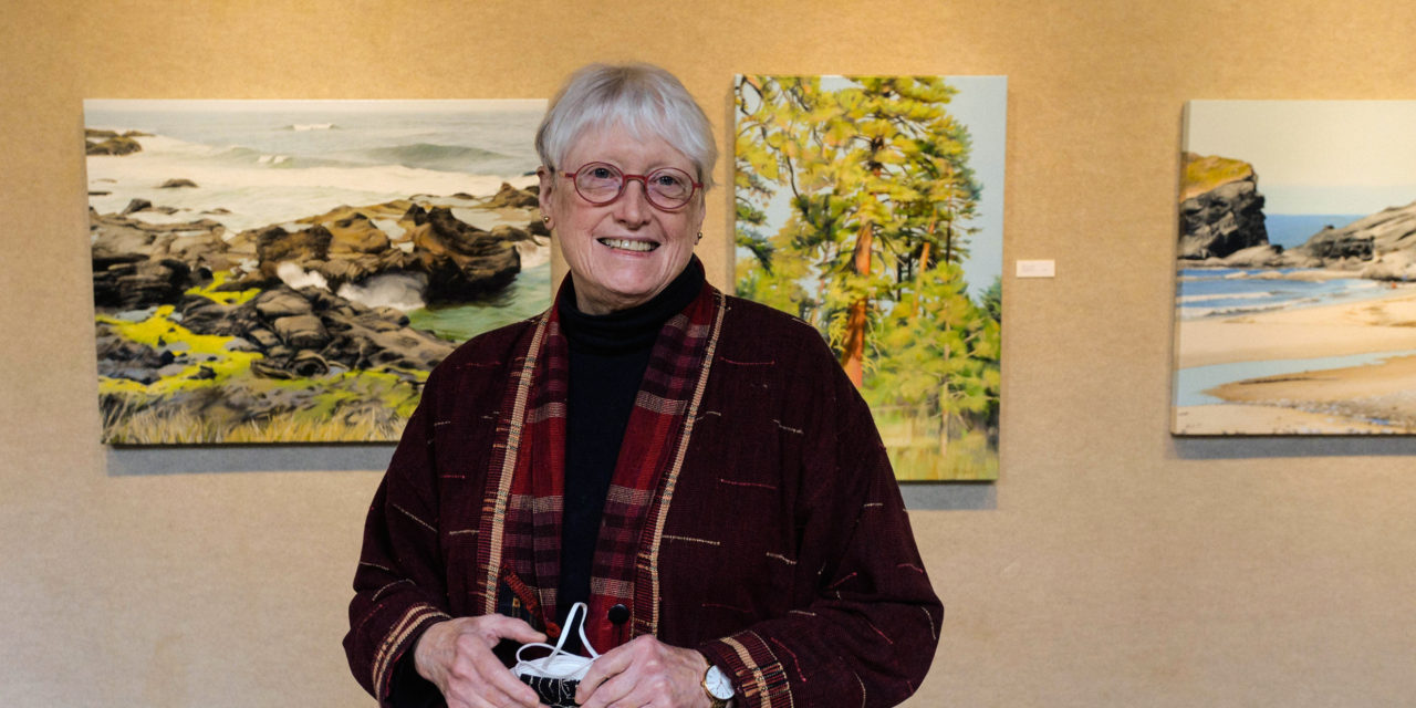 Artist Margaret Prentice examines “Coastal Waters, Desert Sands” in her new show at the White Lotus Gallery
