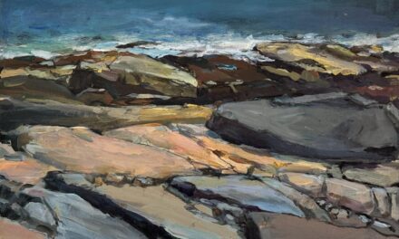 Bets Cole exhibit, “Rugged Land and Rocky Shores,” continues at Karin Clarke Gallery through Sept. 7